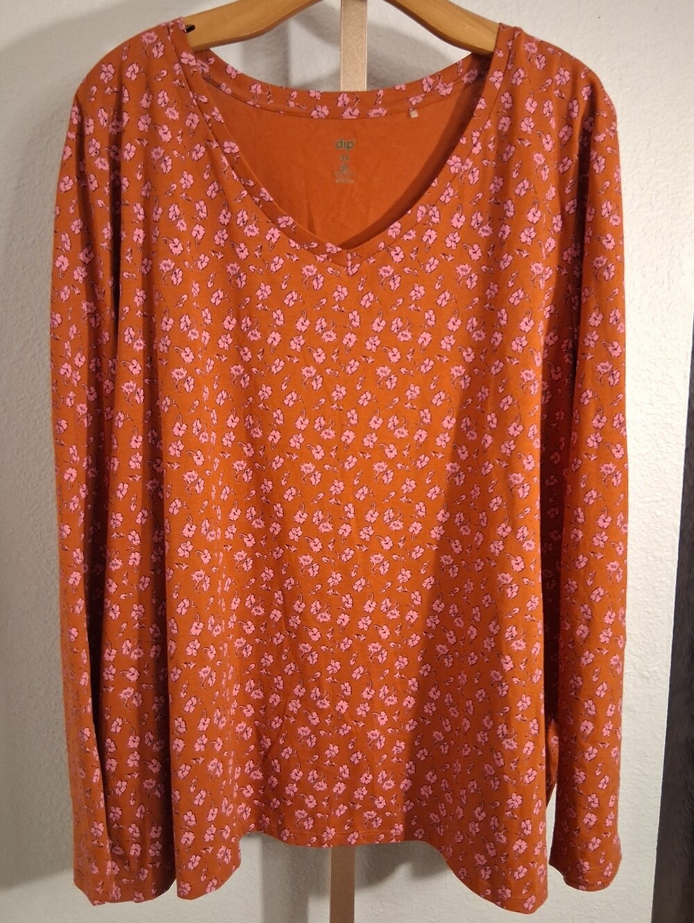 Dip Ladies Long Sleeve Floral T Shirt 3X